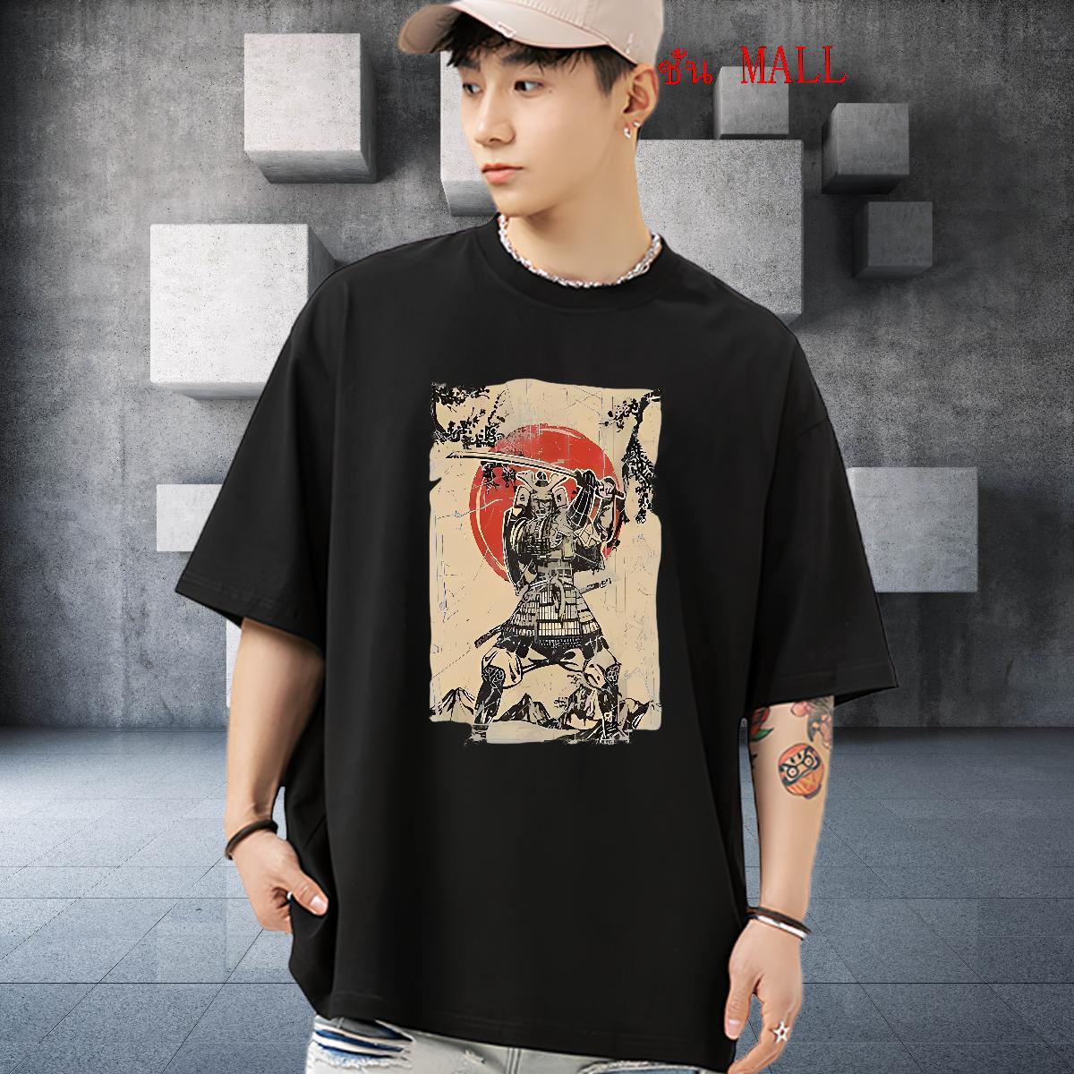 Wholesale T Shirt For Man 230g Pure Cotton skull Summer Casual Cartoon Print Short Sleeve Soft Men Tops Tees 2024 Designer Clothes
