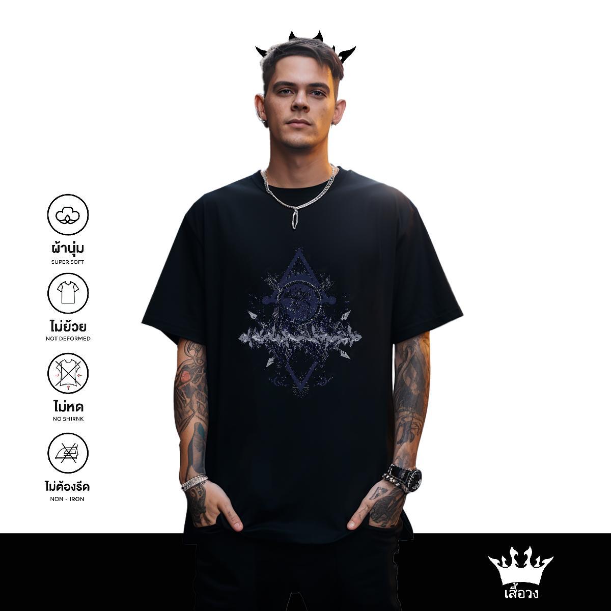 Comfortable T-Shirts for Men 230g Pure Cotton eye of the devil Anime Printing Street DIY Printed Round Neck Short Sleeve Men Tshirts 2024 Tops Shirt