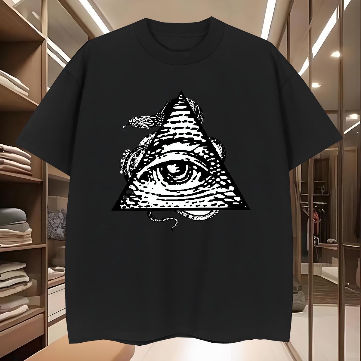 Designer T shirt 230g 100% Cotton eye of the devil Hip Hop Street Plus Size Cartoon Crew Neck Breathable Mens Tshirts Fashion Design Polos