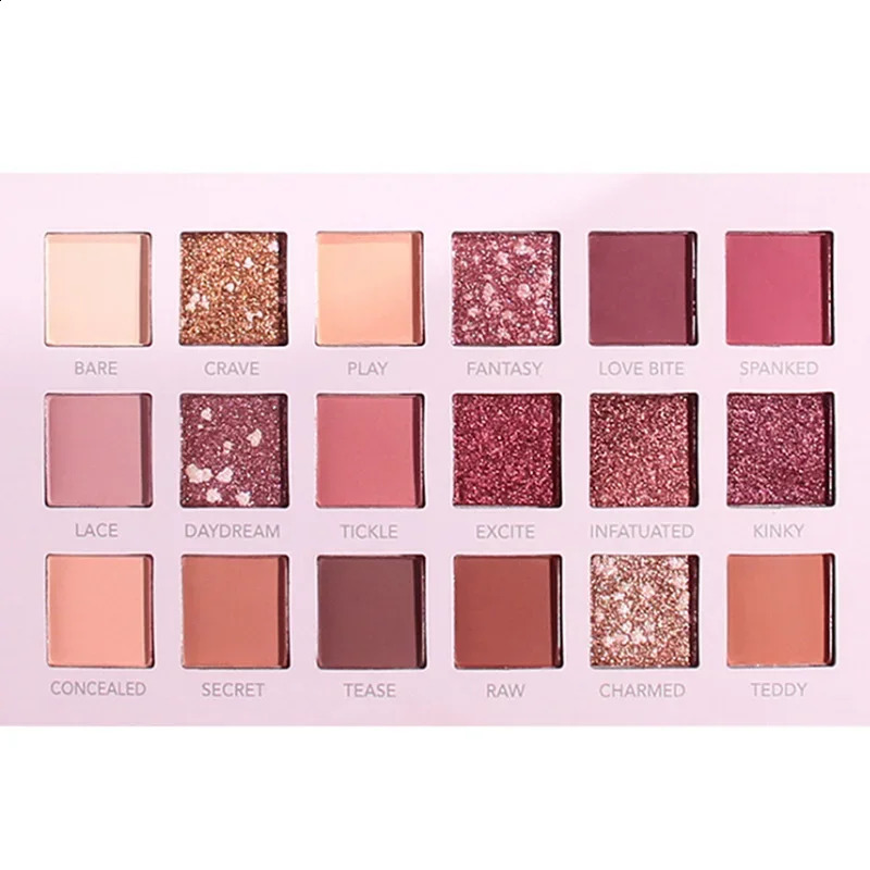 Desert Rose 18 Color Eyeshadow Palette Matte Pearlescent Earth Color Glitter Eye Shadow Long Lasting Waterproof Daily Eye Makeup 240814