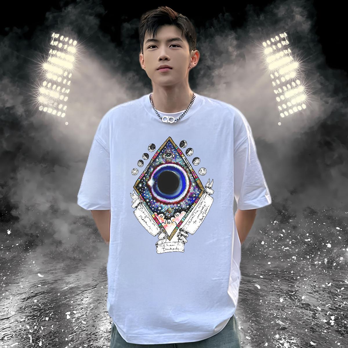 Free Shipping T-Shirts for Men 230g Cotton eye of the devil Sports Casual Custom Anime Breathable Short Sleeve Men Tshirts 2024 Designer Tops Tees