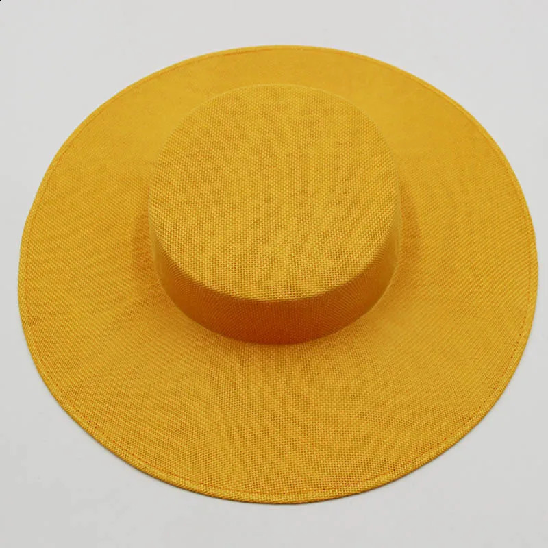 Ladies Fascinators Millinery Hat Base Party Wedding Sinamay Hat Wide Brim DIY Headpiece Hair Accessories 240808CJ