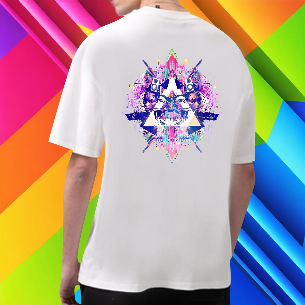 Cool Mens T Shirts 230g Pure Cotton eye of the devil Street wear Hip Hop Anime Print Crew Neck Men Clothes T-Shirt Designer Fashion Tee Shirt