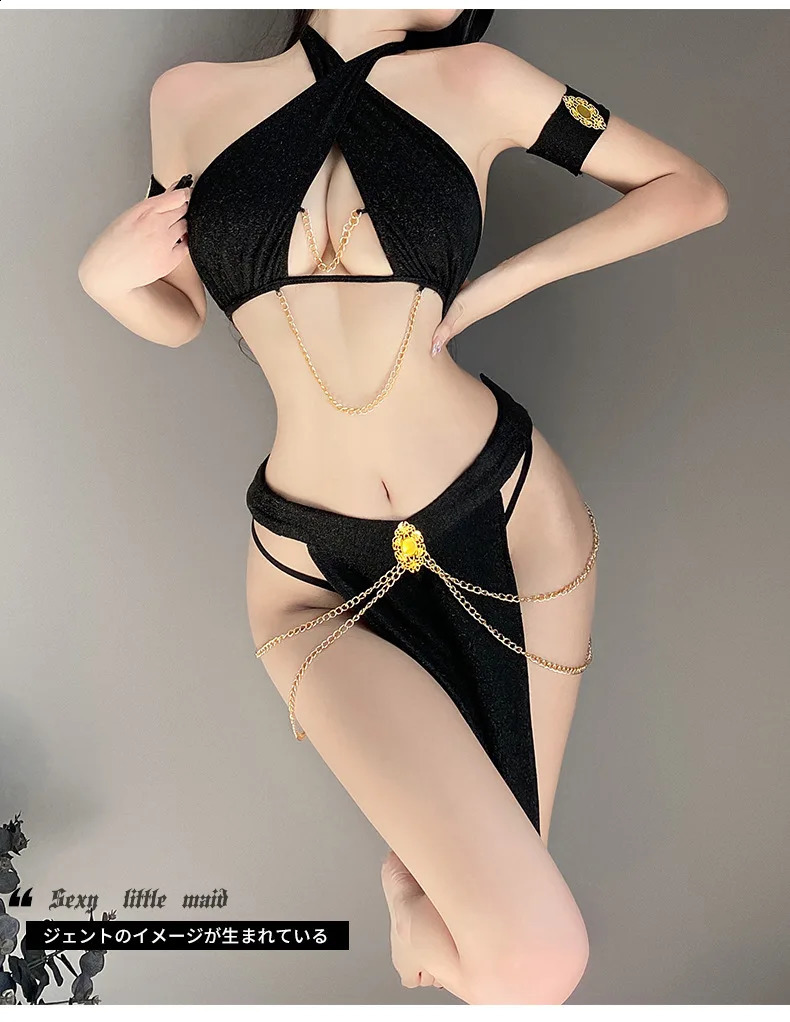 Egyptian Queen Dress Up Costume Cat Ear Girl Uniform Sexy Underwear Halloween Nightclub Bar Party Stage Role Playing Anime w240824