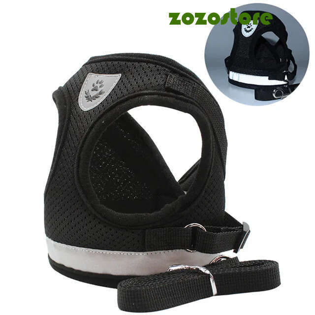 Adjustable Breathable Pet Dog Cat Harness And Leash Escape Proof Cat Vest Harness Puppy Dog Kitten Leads Reflective Cat Collar 7C7