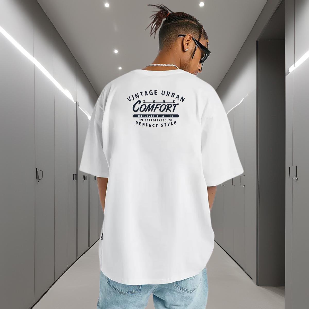 Free Shipping T Shirt For Man 230g Pure Cotton letter High Street Hip Hop Custom Anime Round Neck Short Sleeve Mens Tshirts Stylist Clothes