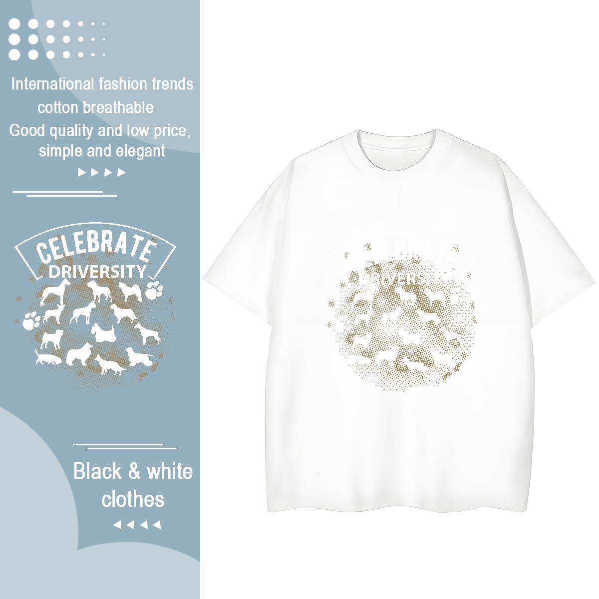 Designer Nice Women Tshirts 230g 100% Cotton Celebrate driversity Outdoor Woman T Shirts Breathable Soft DIY Printed Tees Shirts