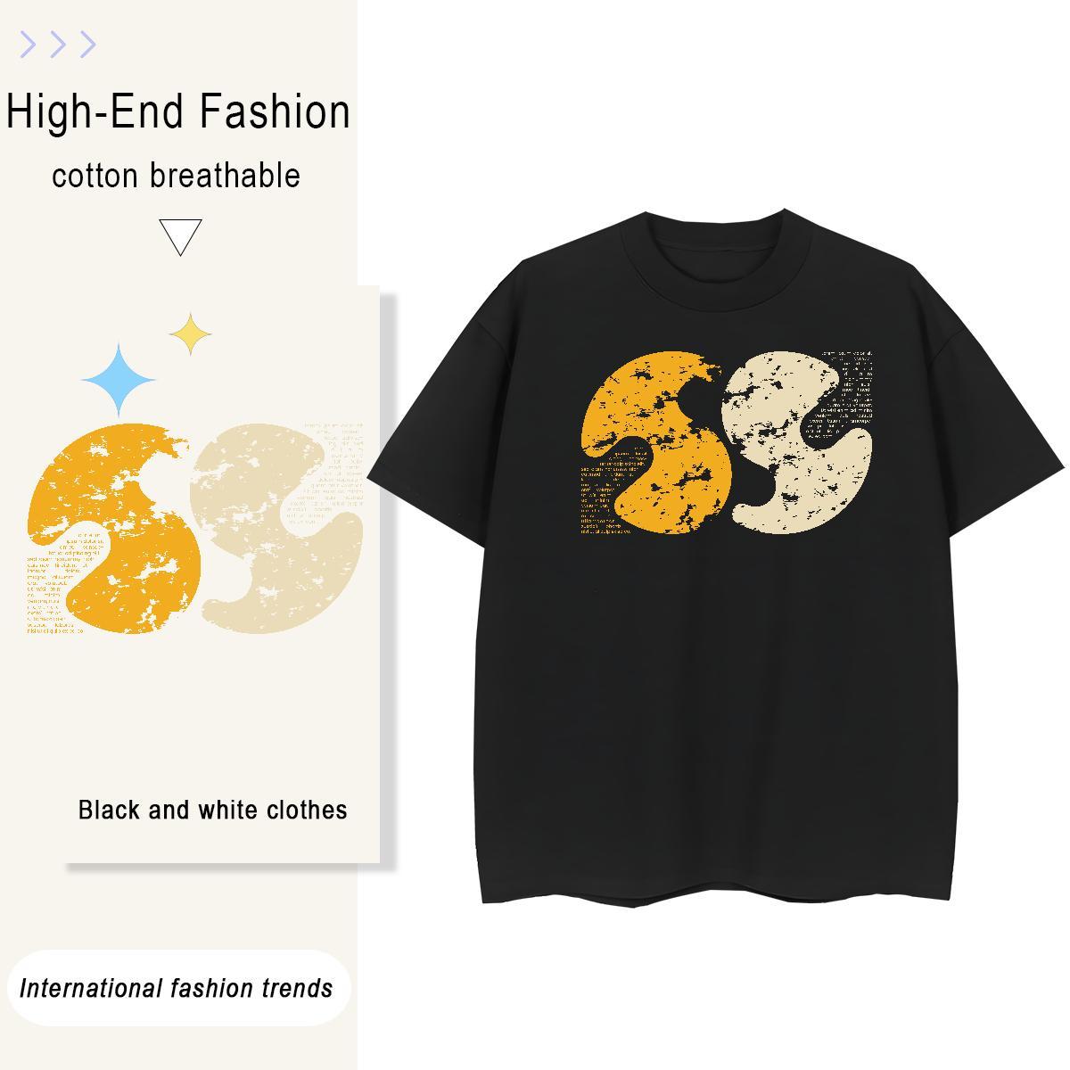 Brand Lady T shirt 230g Cotton painting Summer Casual Woman T Shirts Breathable Short Sleeve Skull Tops Tees