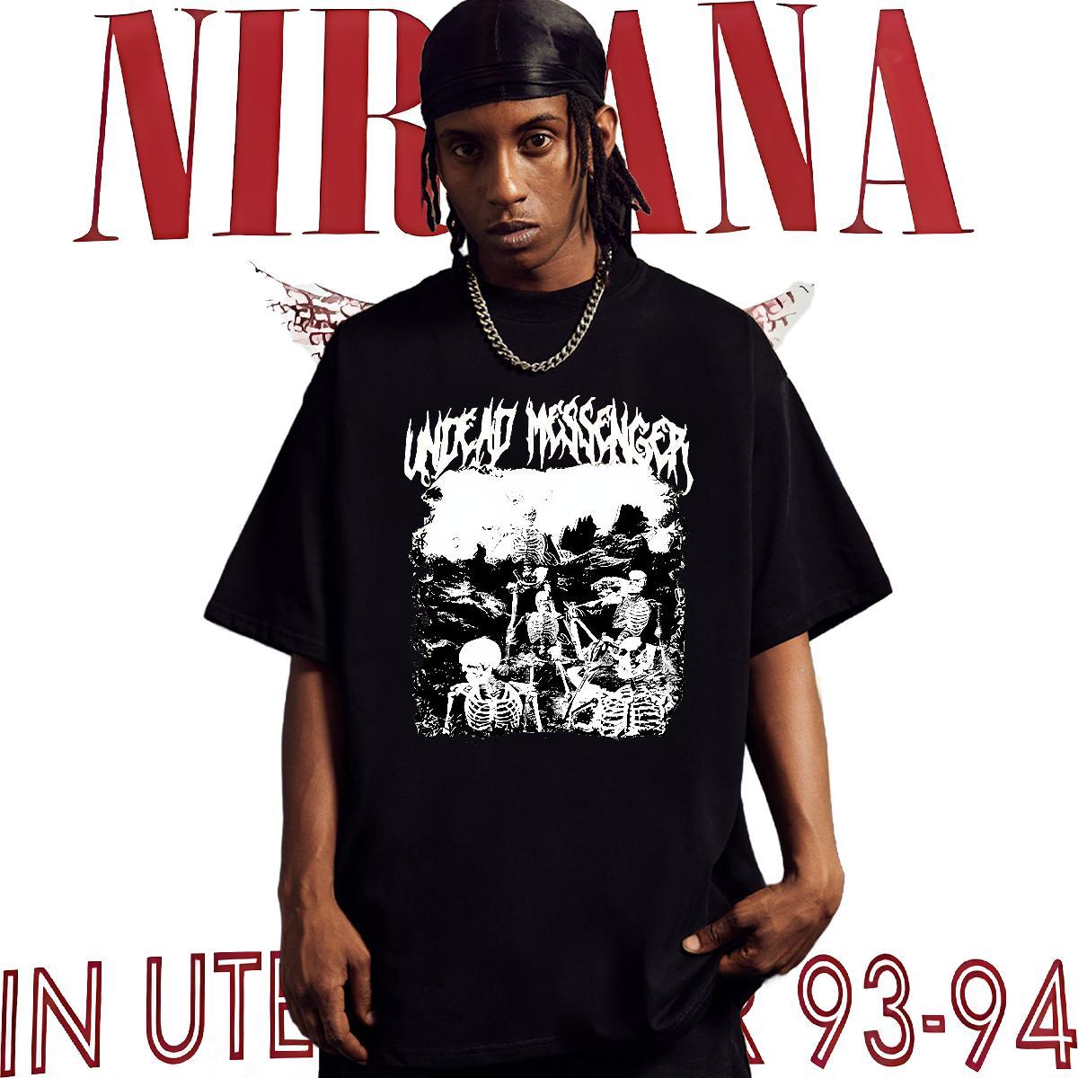 Loose Man T Shirts 230g Pure Cotton skull High Street Hip Hop Customized Round Neck Short Sleeve Men Tshirts 2024 DIY Top Tees
