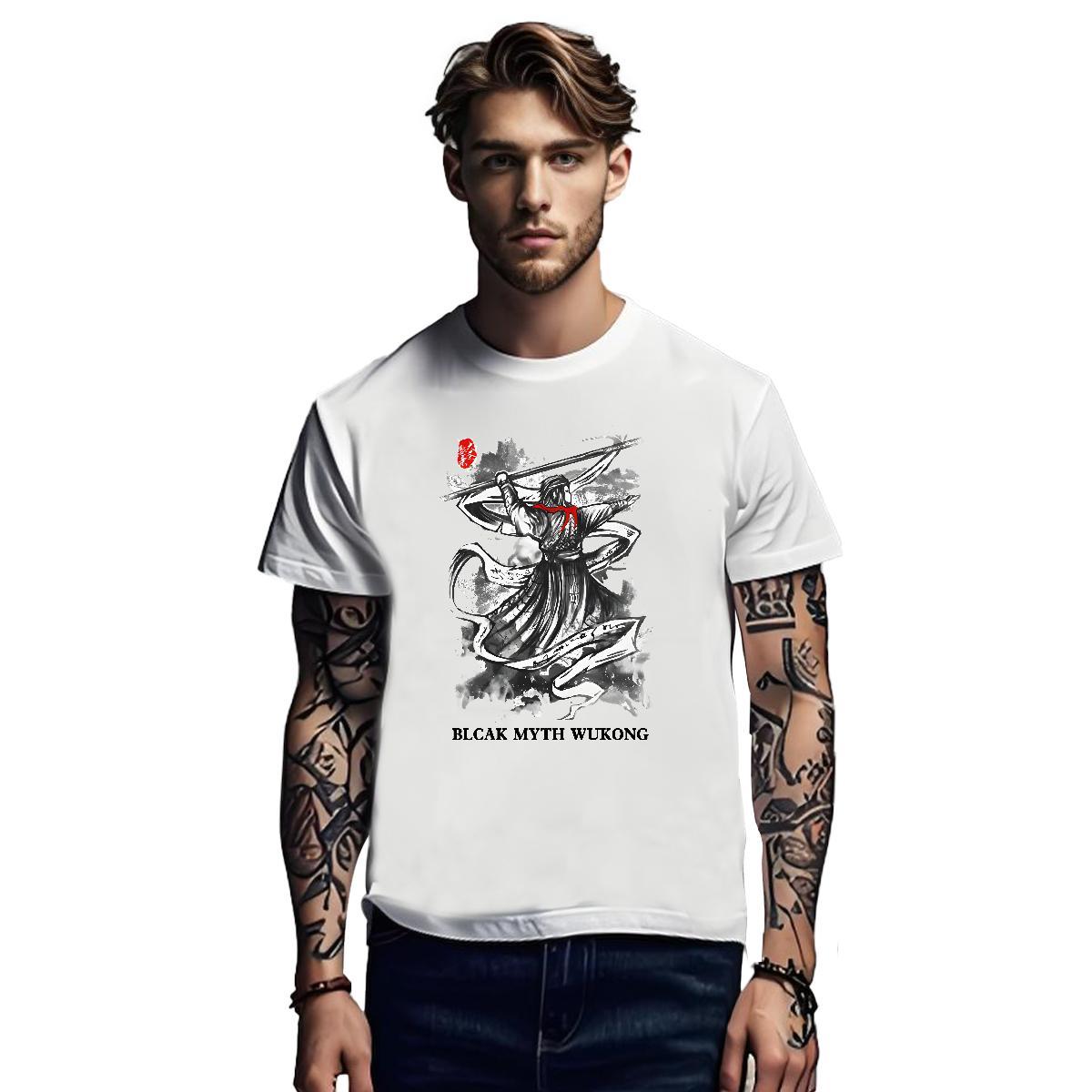 Comfortable T Shirt For Man 230g 100% Cotton Street wear Hip Hop Breathable Soft Men Tshirts Casual New Cartoon Print Clothes