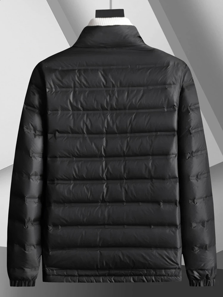 Mens Winter Down Jacket 80% White Duck Hanger Collar Casual Wind Label Warm Plus Size 8XL 240822