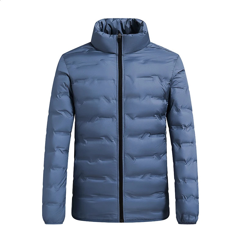 Mens white duck down jacket warm thick stand up collar mens lightweight breathable casual highquality 240822