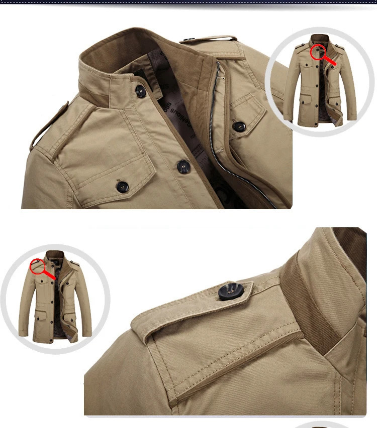 Fitshinling Fashion Buttons Poackets Windbreaker Fashion Elegant Slim Casual Mens Jacket Male Trench Coat Clothing Outerwear 240822