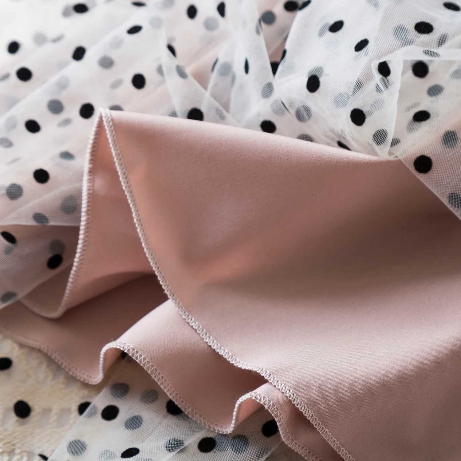 Polka Dotted Princess Dress Girls Clothing Ruffle Sleeves Casual Tutu Girls Party Dress Summer Dress 2-6Y W240823