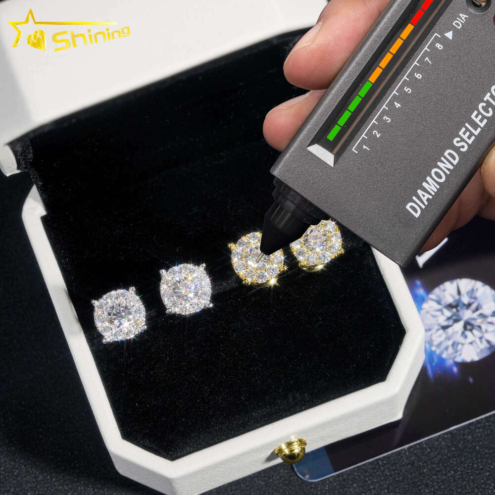 Super cost-effective s with dia hip hop moissanite earring rapper jewelry