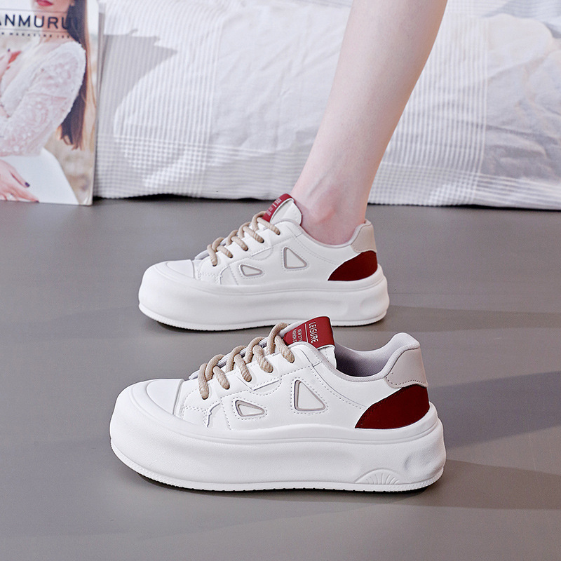 Ddmysports Popular Thick Soled White For Women New Spring And Autumn S Eight Increasing Casual Sports Board Shoes MX D OUTDOOR