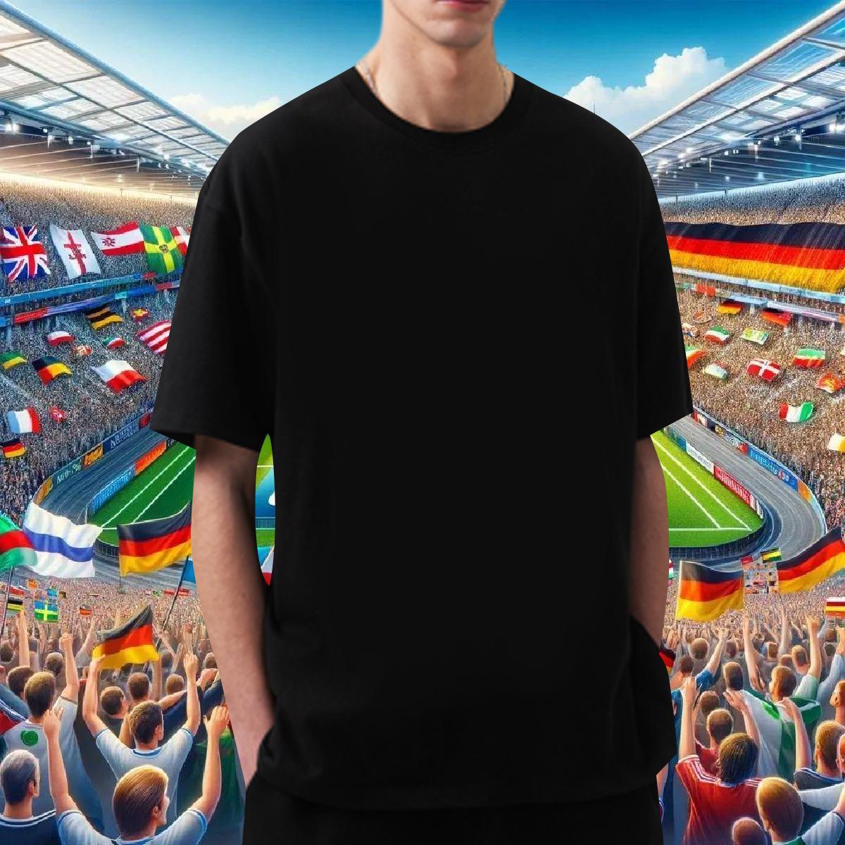 Wholesale T Shirts Men 230g Pure Cotton eye of the devil Daily Outfit Oversized 4XL Breathable Men Tops Tees 2024 DIY Tee Shirt