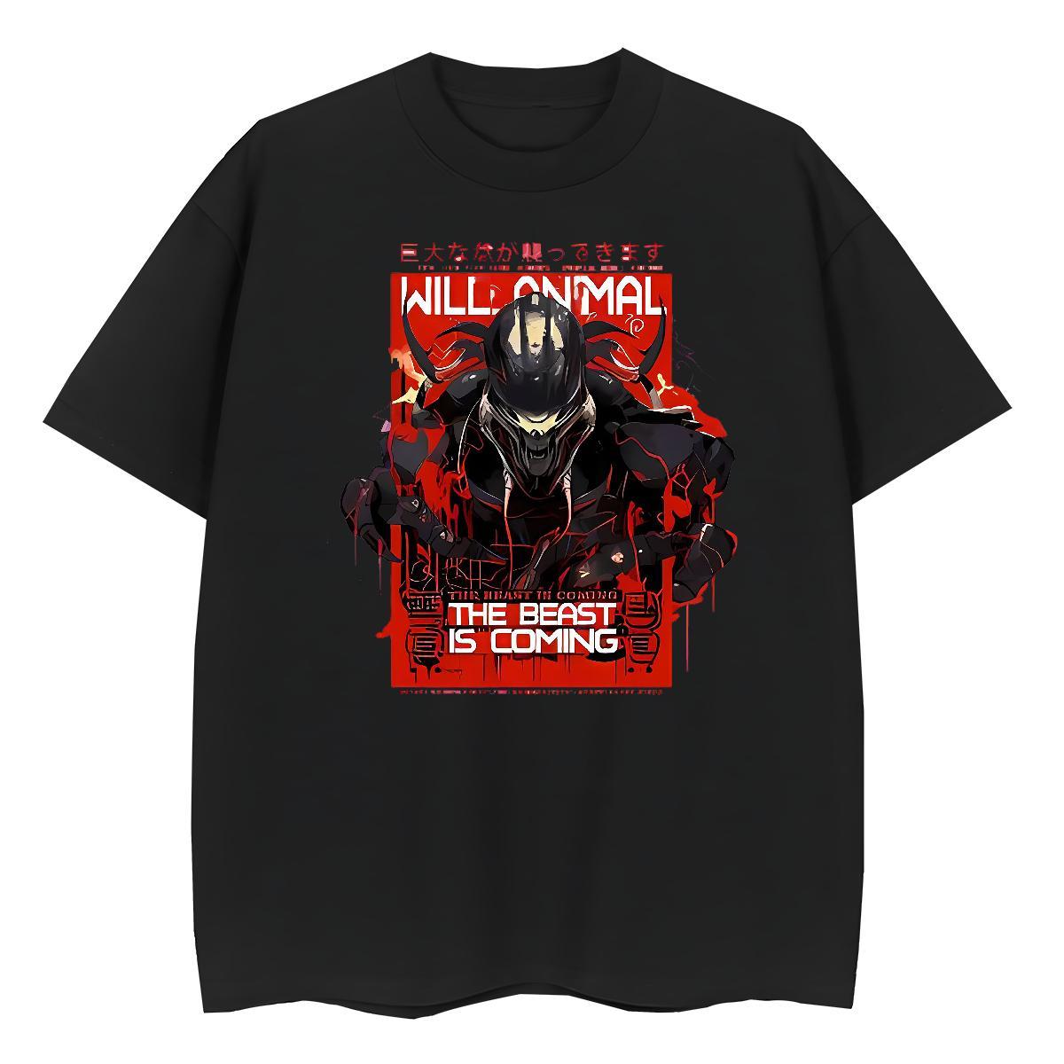 Loose fit Womens Tshirts 230g 100% Cotton Anime characters Hip Hop Street Women T Shirts O-Neck Short Sleeve Customized Top Tees
