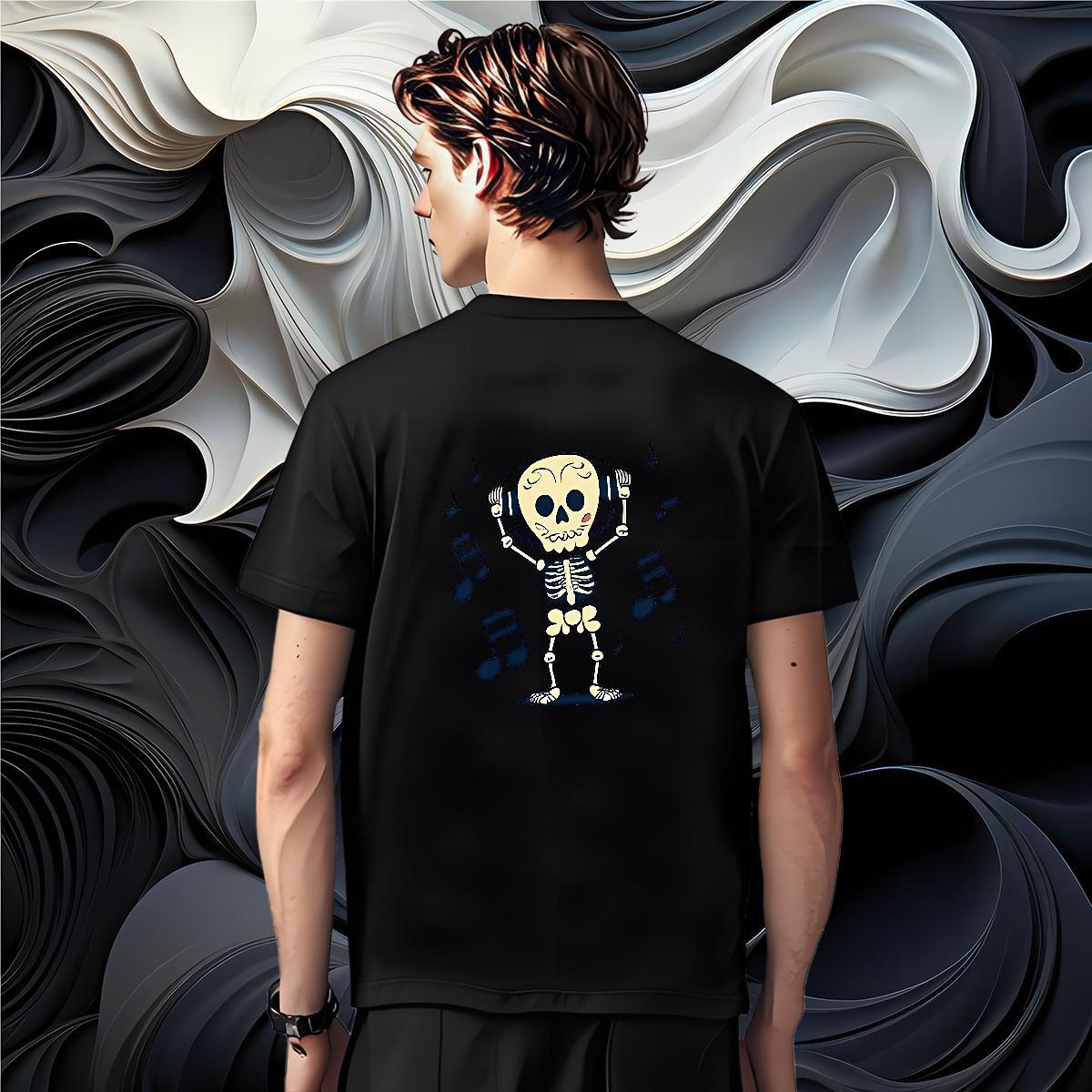 Loose T-Shirts 230g Cotton music Street Custom Big Size Short Sleeve Soft Men Tops Tees Customized Clothings