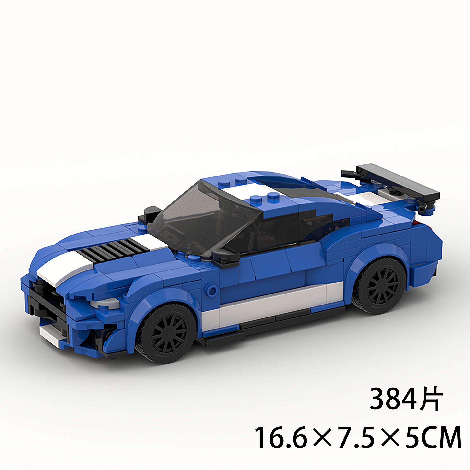 MOC Bricks Blue Barricade Raptor SUV Fordham Bronco Mustan Racing Sports Car Set Toys Speed Blocks for Gifts