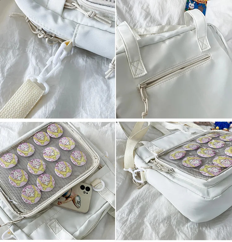 Kawaii Itabag For Dolls Large Handbags Nylon School Bags For Teenage Girls Tote Shoulder Bag JK Crossbody Bag 240823