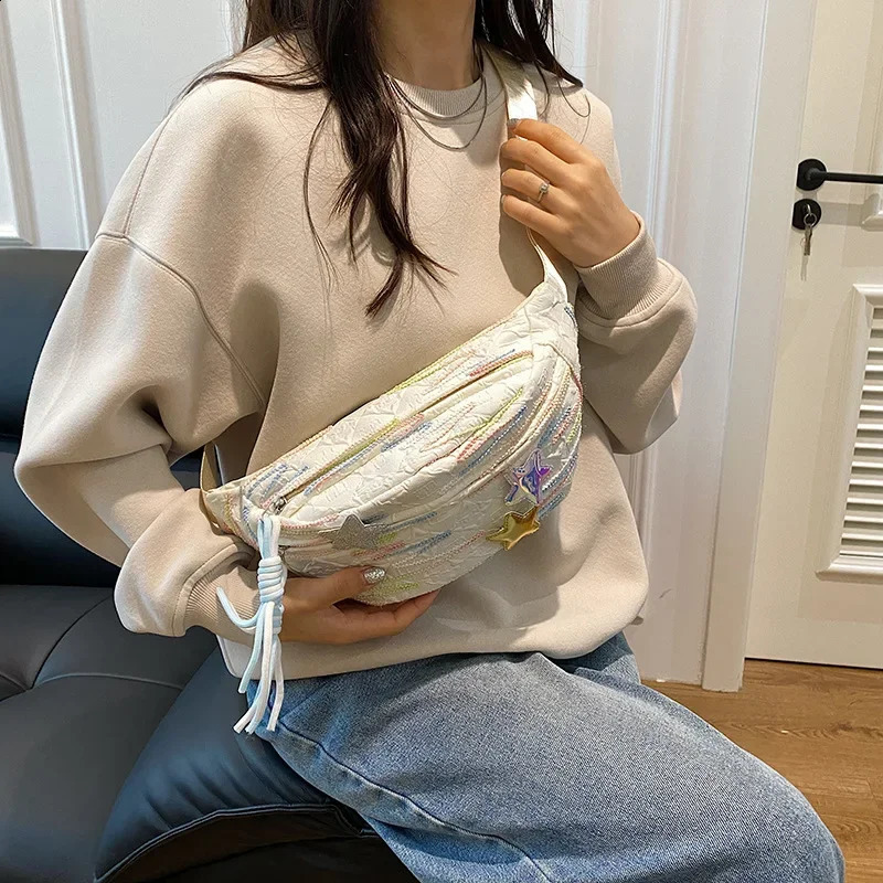 Fashion Women Waist Packs Fanny Pack Pouch Hip Purse Satchel Laser Belt Bags Geometric Patterns Wallet 240823