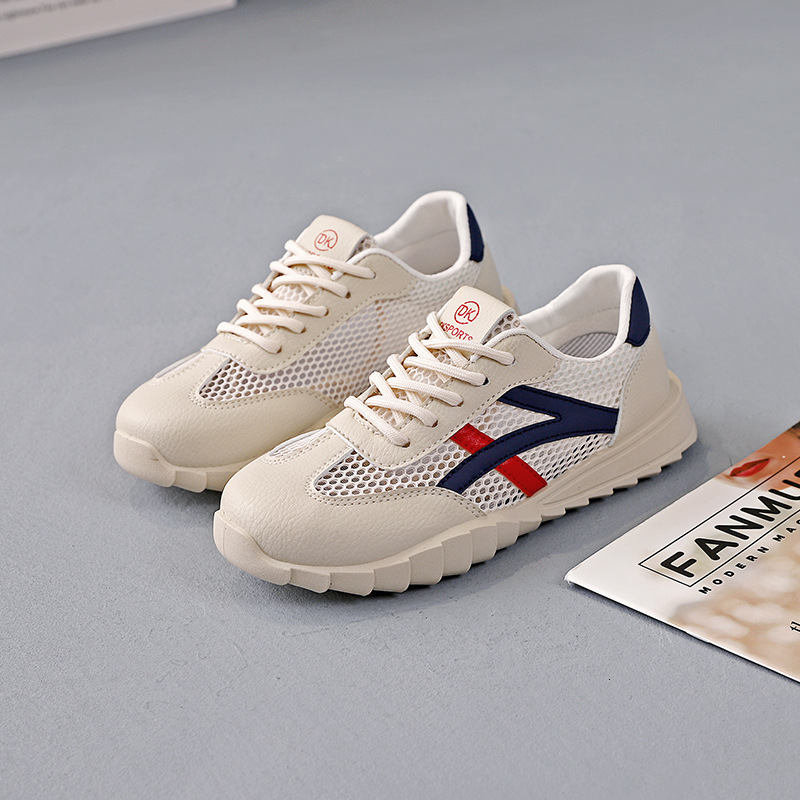 Ddmysports Mesh Women In Summer New Style For Outerwear Flat Bottomed Breathable Mesh Shoes Soft Soled Anti Slip Forrest Gump B OUTDOOR
