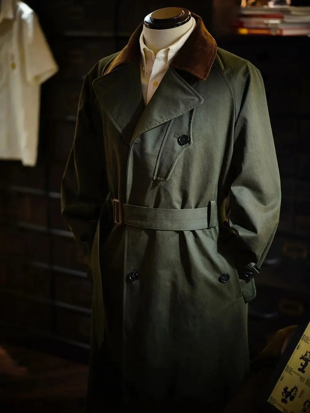 Mens WW2 British Army Dispatch Riders Coat Military Style Windbreaker 240822