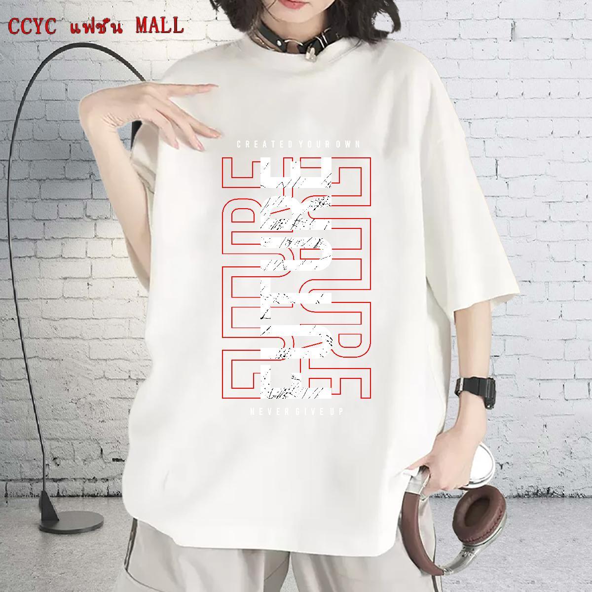 Brand Women Tshirts 230g 100% Cotton letter Street Wear T-Shirts for Women Short sleeve Soft Custom Print Oversized Clothes