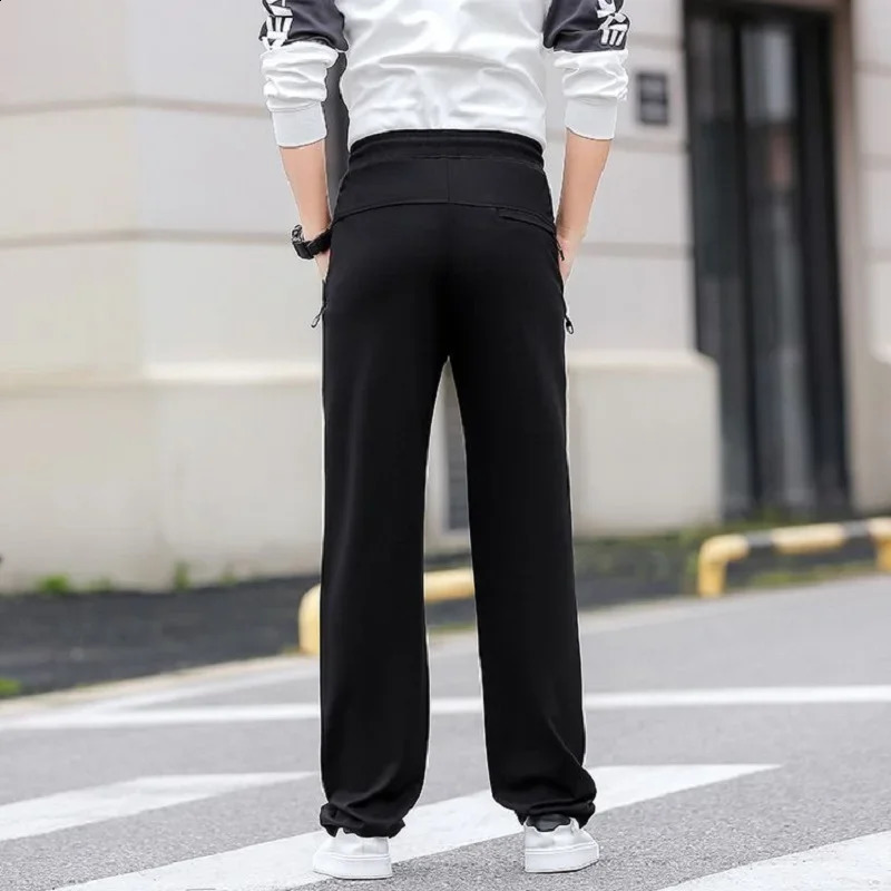 Tall Men Sweatpants Extra Long Length Big Size Summer Sweat Pant Stylish Large Trouser Male Black 130cm Lengthen High Waist 240822
