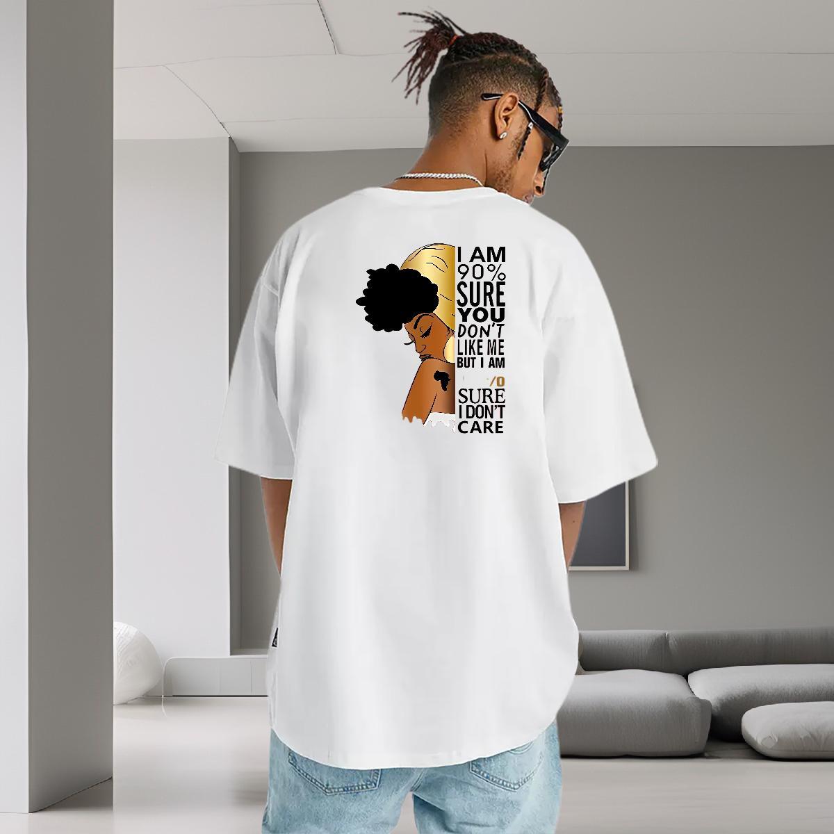 Free Shipping T-Shirts 230g Pure Cotton letter Street Wear Graphic Breathable Crew Neck Couples T Shirts 2024 DIY Polos