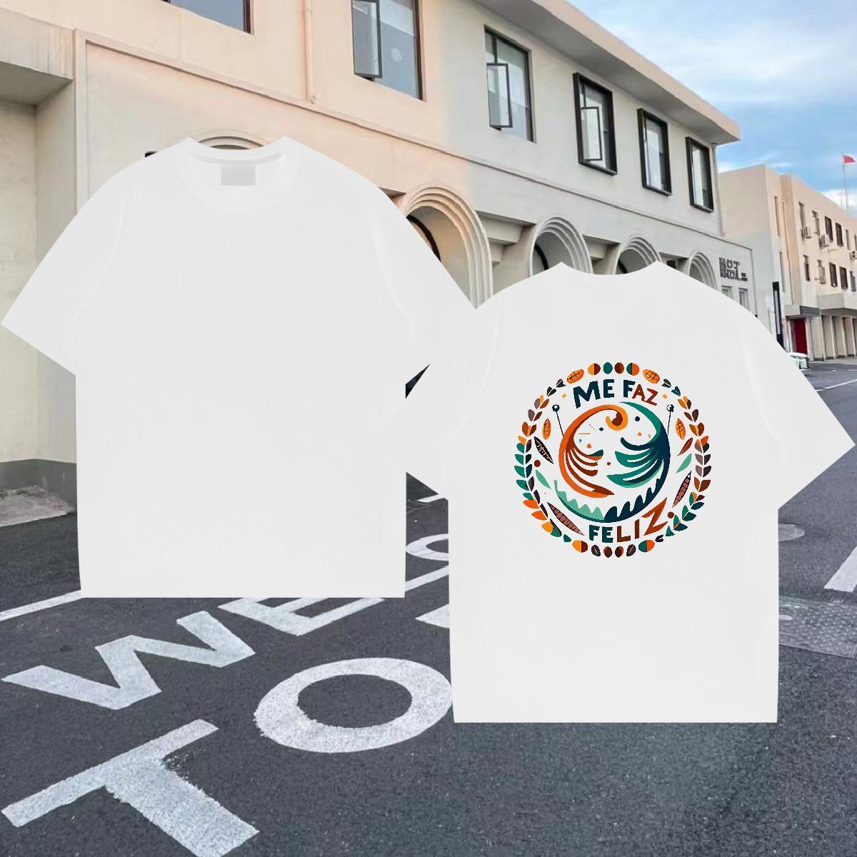 Brand T-Shirts for Men 230g Cotton letter Spring Summer Custom Cartoon Breathable Tshirt for Man Woman Fashion Clothes