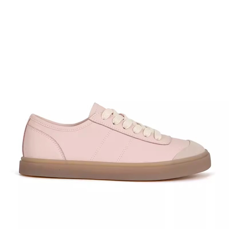 Ddmysports Cowhide Version Su Yinyin S Same Korean Lace Up Splicing Casual Sports Women Board Thick Soled White Shoes OUTDOOR