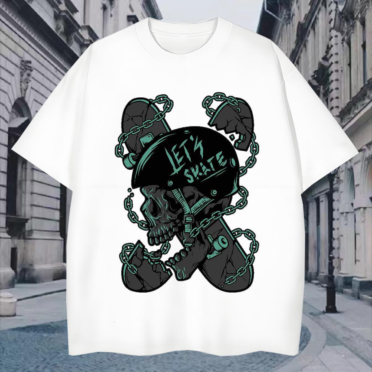Wholesale T shirt 100% Cotton 230g skull Home Outdoor Oversized Short Sleeve Soft Tshirt for Man Woman Factory Direct Tee Shirt