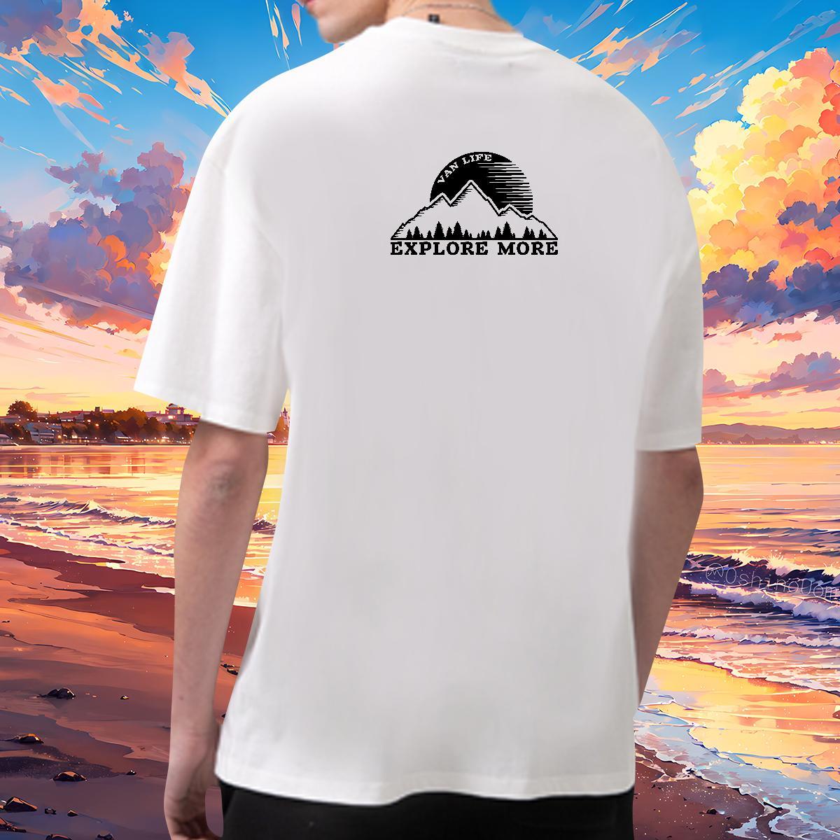 Soft T shirt 230g 100% Cotton mountains Home Outdoor Custom Print Plus Size Round Neck Short Sleeve Tshirt for Man Woman Designer Fashion Clothes