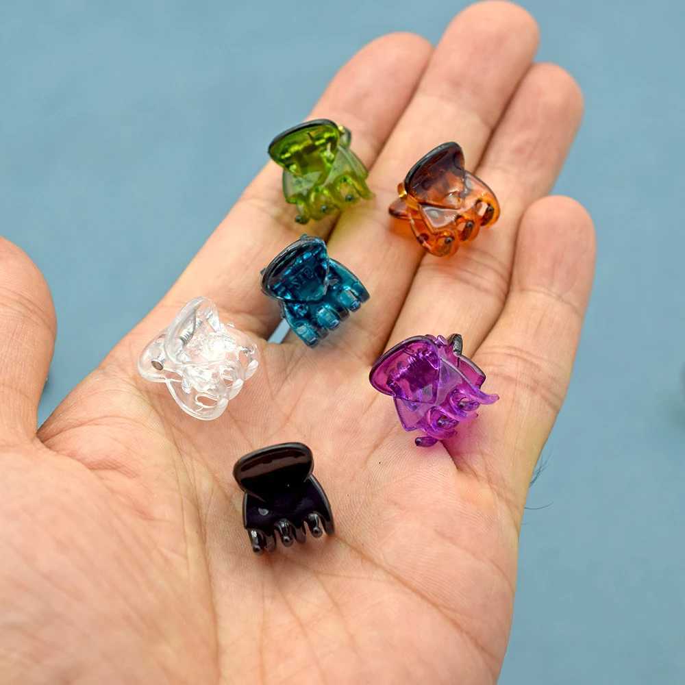 50 mini hair clips of 1.5cm suitable for girls hair accessories fashionable plastic mini claw clips hair clips headband gifts W240822