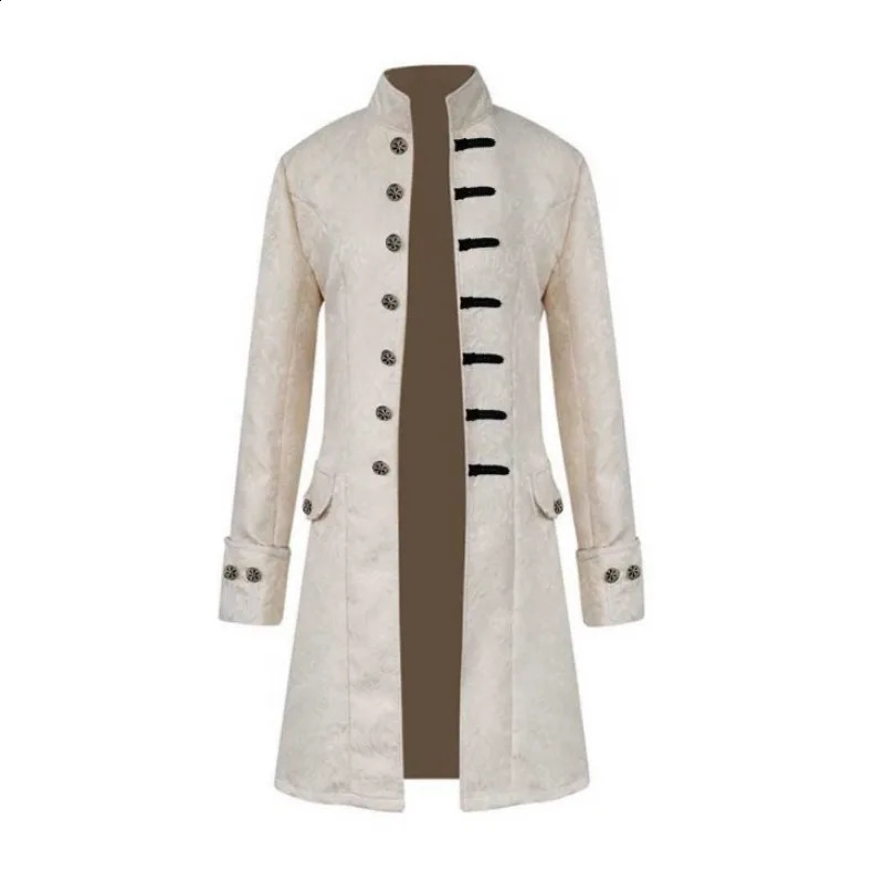 Costume for Halloween Medieval Punk Cosplay Prom Jacket Mens Vintage Tailcoat Jacket Goth Long Steampunk Gothic Victorian Coat 240822