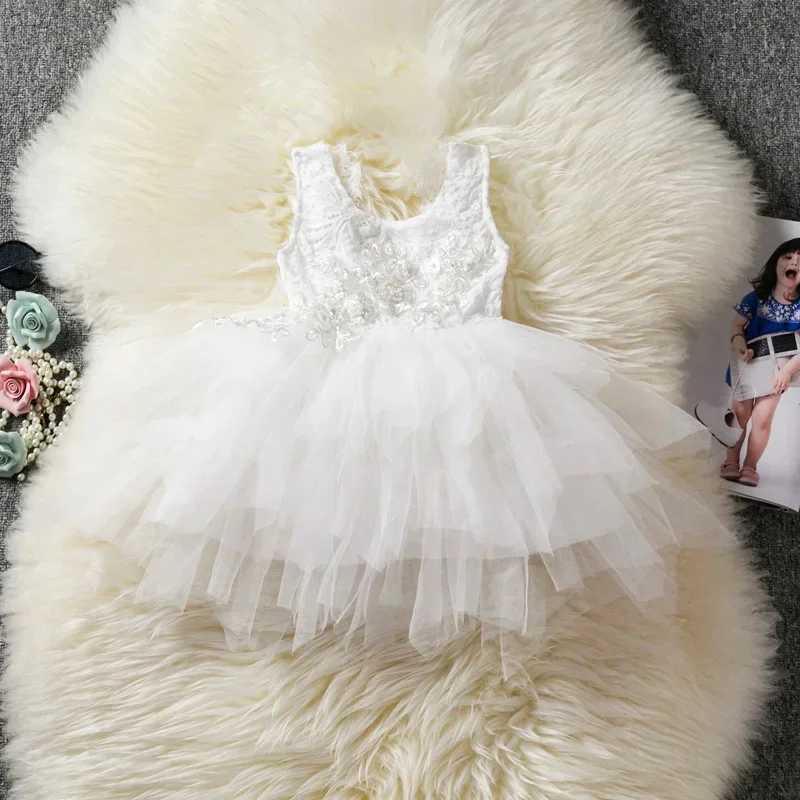 Baby Girl Lace Dress Party 1 Birthday Princess Dress Cotton Baptist Westido Baby Chiffon Wedding Dress White Baptist Dress W240823