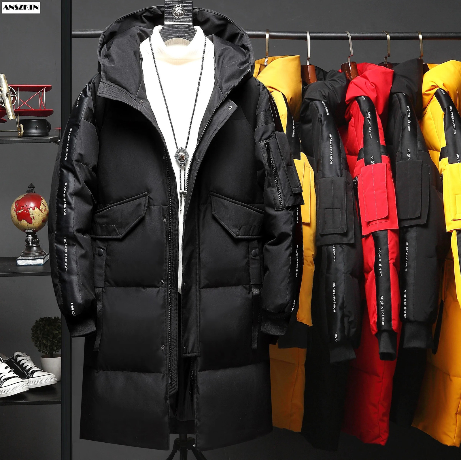 Ecommerce B247 Winter Korean Hooded Mens and Womens Jackets Youth Fashion 1966P190 240822