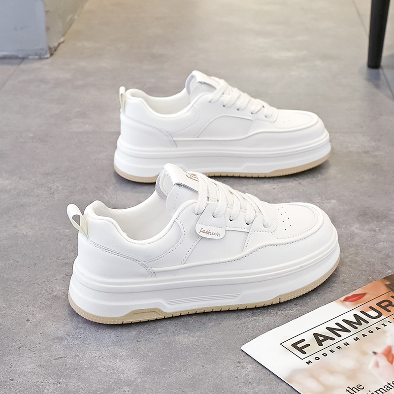 Ddmysports White New Spring Versatile Sports Women S Soft Soled Casual Board Shoes Trend B OUTDOOR