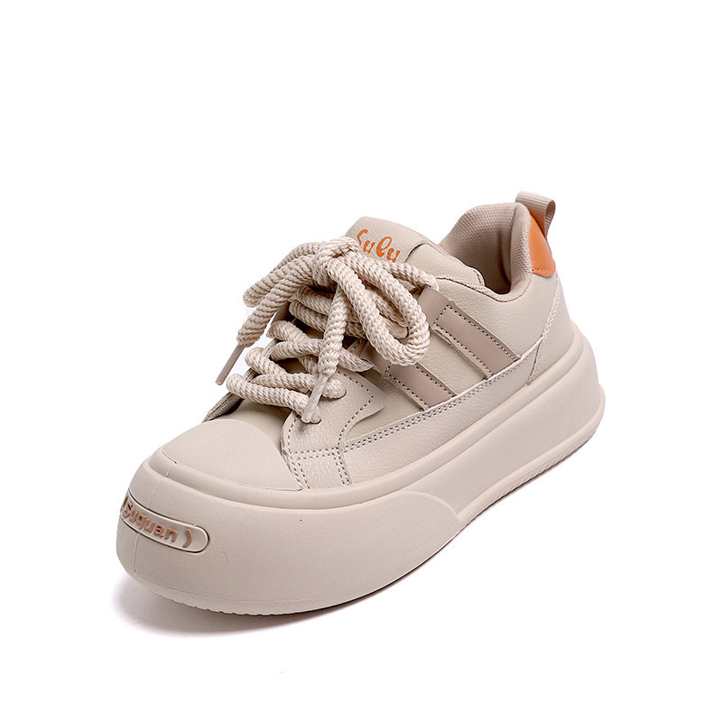 Ddmysports Autumn White New Korean Edition Ins Female Students Thick Soled Sports Board Casual Shoes YYN K OUTDOOR