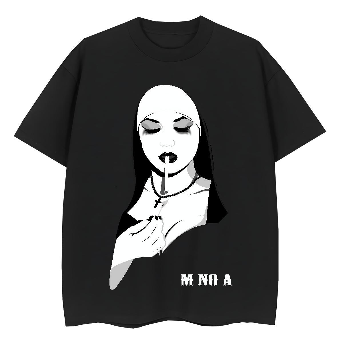 Female Tshirt for Man Woman 230g Cotton nun Sports Casual Womens T Shirts Short sleeve Soft Plus Size Cartoon Clothes Shirt