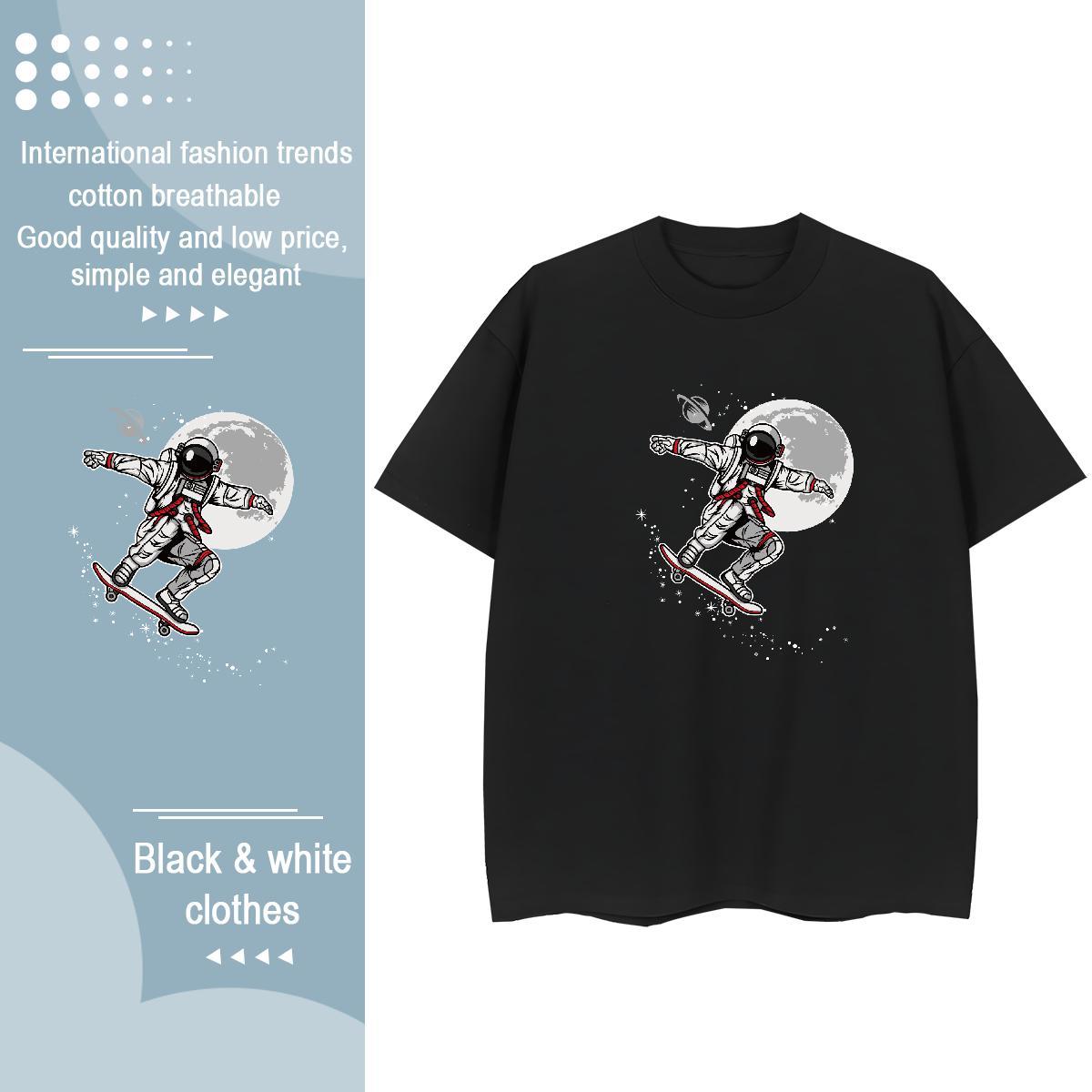 Designer Nice Couples T Shirts 230g 100% Cotton universe Street Casual Women T Shirts Breathable Short Sleeve Anime Oversized Tops Tees