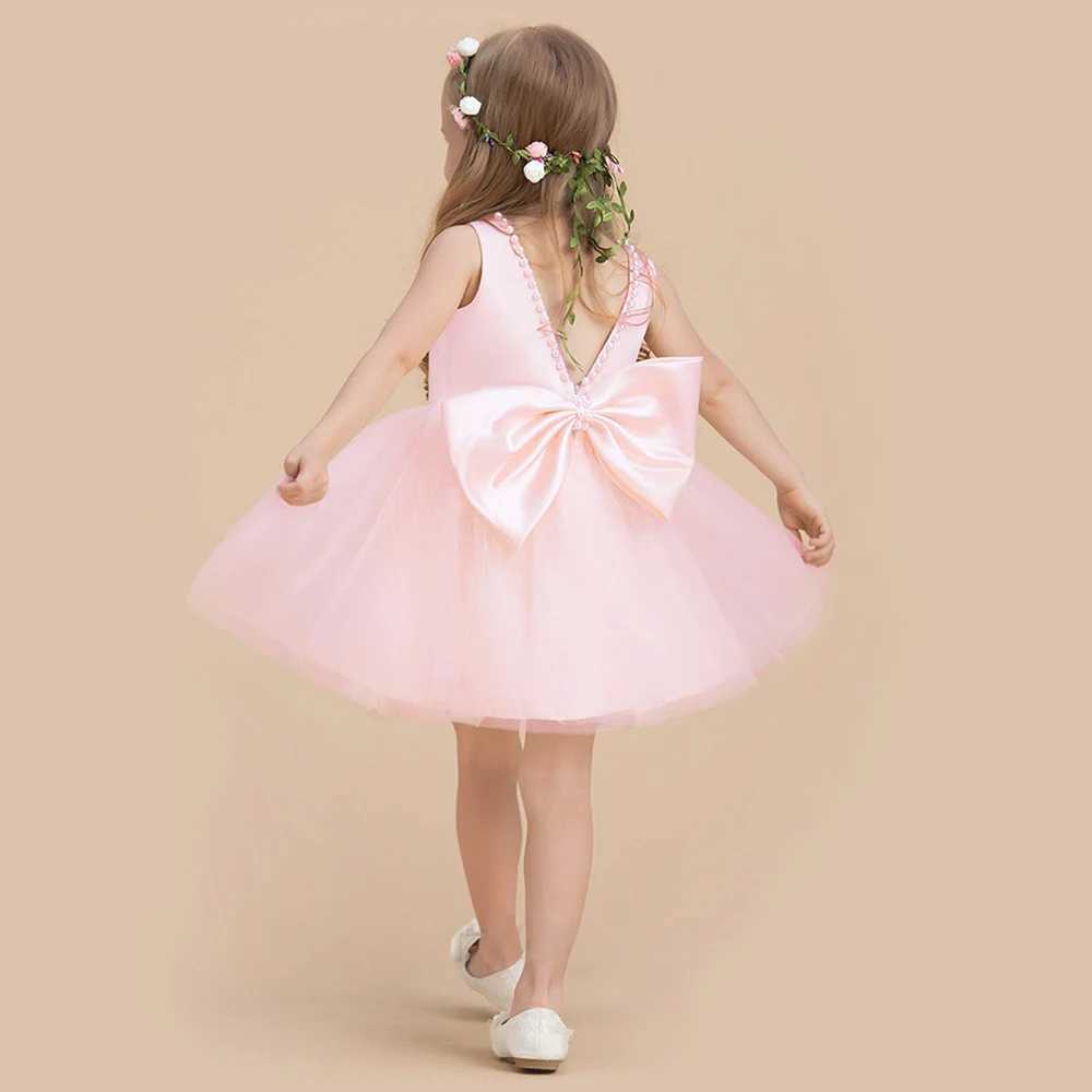 Yoliyolei girl dress floral girl party birthday ball ball dress baby and childrens vest with two bows W240823