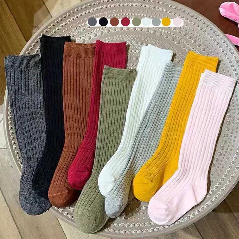 Baby Long Socks Little Girl on Knee Pure Cotton Socks Spring and Autumn Crew Socks X2503221
