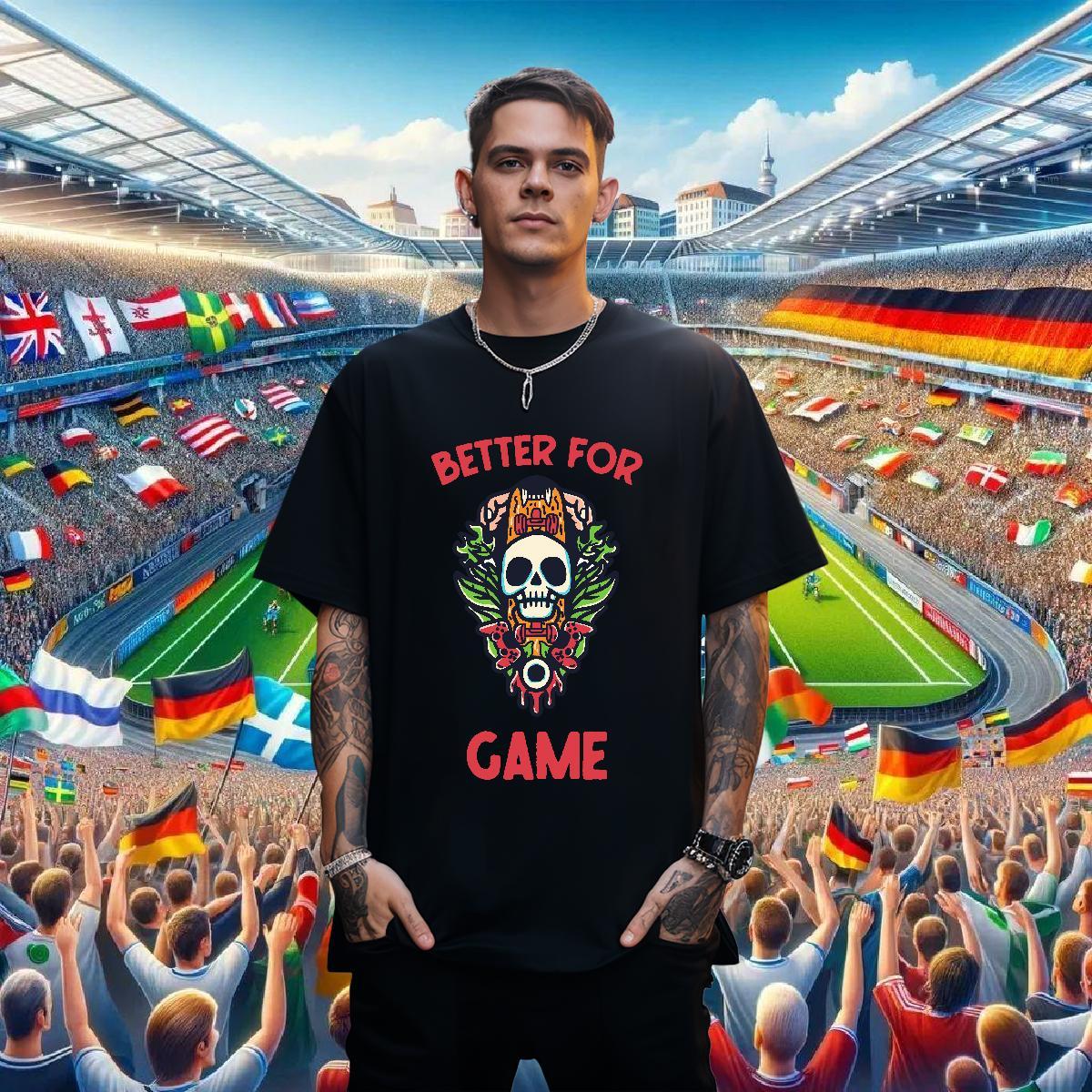 Free Shipping T-Shirts for Men 230g Pure Cotton skull Summer Casual Anime O Neck Short Sleeves Men Clothes T-Shirt Fashion Casual Polos