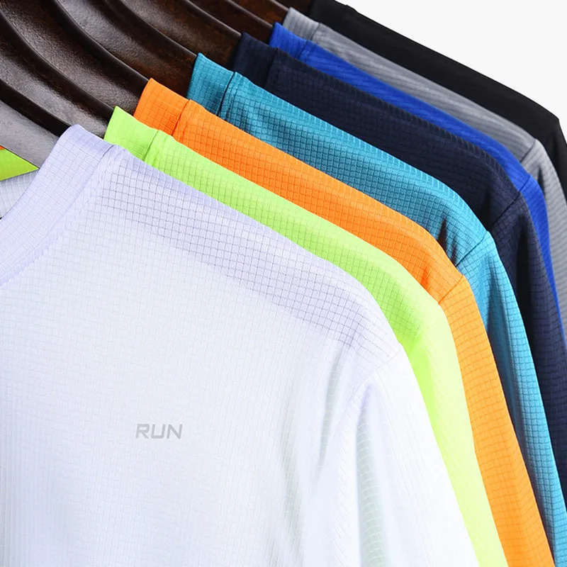 Mens quick drying long sleeved sports Tshirt gym jersey fitness shirt running youth breathable 240827