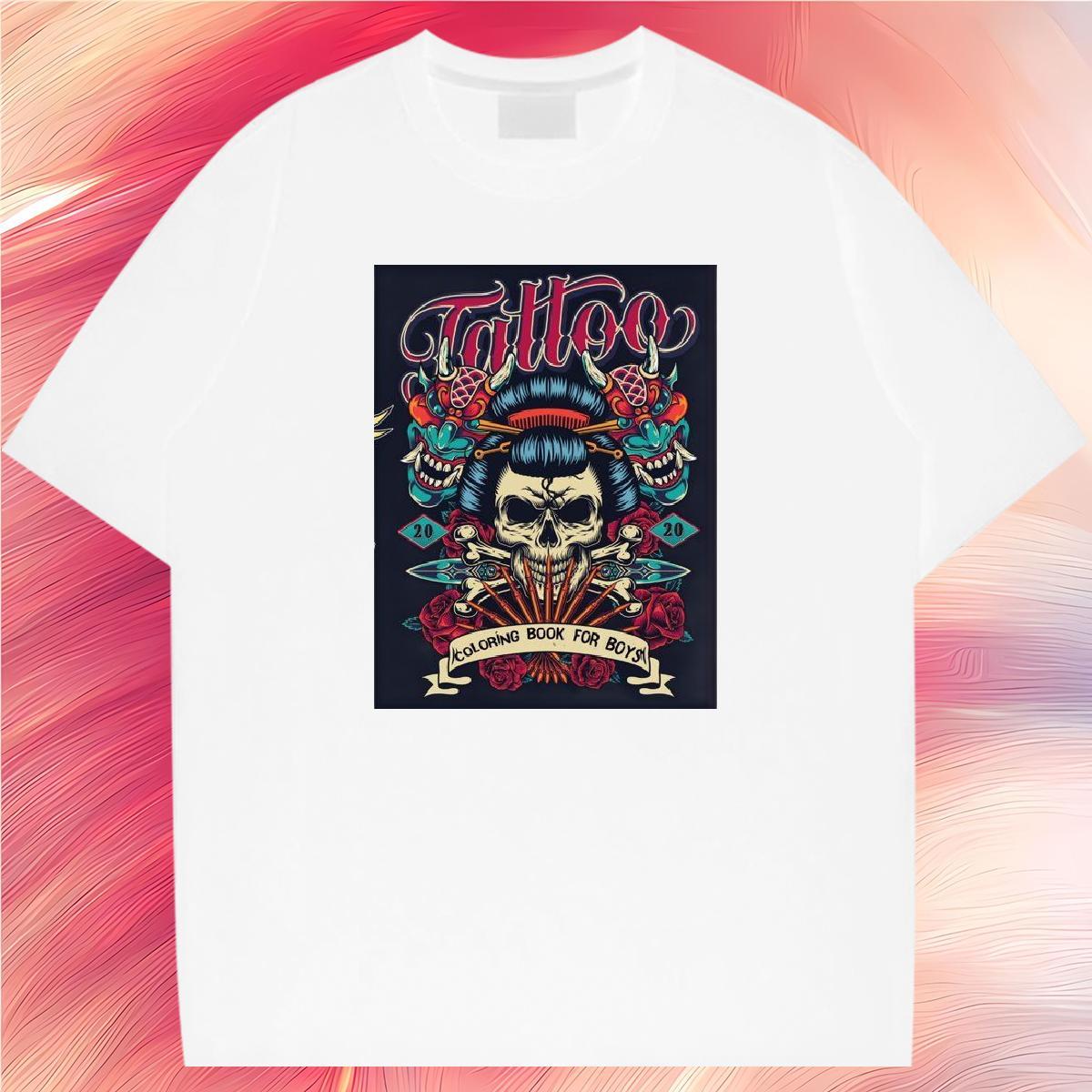 Unisex T-Shirts for Men 100% Cotton 230g skull Casual Beach Anime O Neck Short Sleeves Couples T Shirts Custom Tee Shirt
