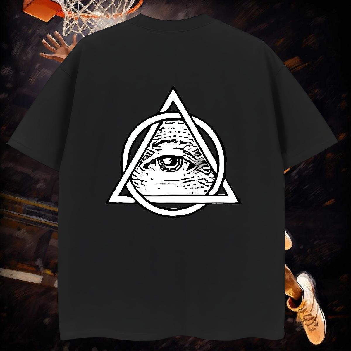 Brand Mens T Shirts 230g 100% Cotton eye of the devil Casual Daily Wear Black Oversized Breathable Tshirts Designer Fashion Top Tees