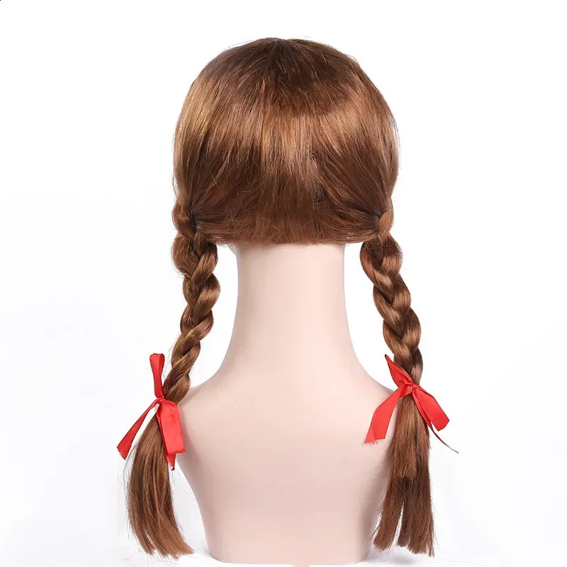 Adult Childrens Horror Bride Chucky Annabelle Cosplay Costume Wig Magic Doll Mask Girl Evil Halloween 240823